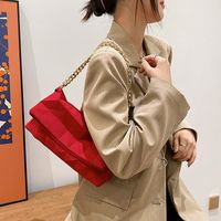 Lingge Embroidery Thread Frosted Texture Underarm Bag Autumn Korean Fashion Portable Single Shoulder Bag sku image 1