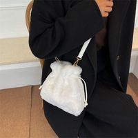 Autumn And Winter Plush Bag 2021 New Bags Women's Bag Ins Special-interest Shoulder Bag Furry Crossbody Bag Small Bucket Bag sku image 1