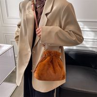 Otoño E Invierno Bolsa De Felpa 2021 Nuevas Bolsas De Mujer Ins Bolso De Hombro De Interés Especial Furry Crossbody Bolsa Pequeña Bolsa De Cubo sku image 4