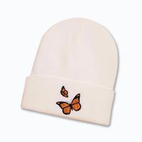 Autumn And Winter New Hat Fashion Wild Trend Butterfly Knit Hat Personality Warm Woolen Hat sku image 1