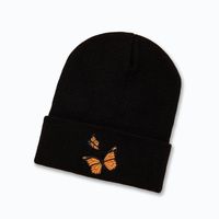 Autumn And Winter New Hat Fashion Wild Trend Butterfly Knit Hat Personality Warm Woolen Hat sku image 2