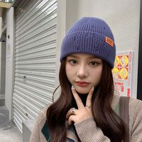 Korean Style Fashionable Warm Woolen Cap Female All-match Fashion Personality Knitted Earflaps Cap Male Japanese Leisure Autumn And Winter New sku image 4