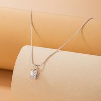 Simple Transparent Invisible Fish Line Zircon Necklace Diamond-studded Clavicle Chain Female sku image 19