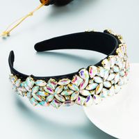 Baroque Retro Wide-brimmed Stained Glass Drill Christmas Heavy Industry Headband sku image 2