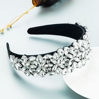 Baroque Retro Wide-brimmed Stained Glass Drill Christmas Heavy Industry Headband sku image 4
