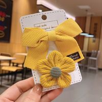 Wholesale Accessories Plaid Bow Flower Cloth Hairpin Nihaojewelry sku image 2