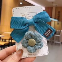 Wholesale Accessories Plaid Bow Flower Cloth Hairpin Nihaojewelry sku image 10