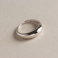 Tyj0219 South Korea Dongdaemun Pure Silver Ring Minimalist Ins Cold Mirror Hipster 925 Silver Ring Female main image 1