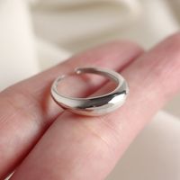 Tyj0219 South Korea Dongdaemun Pure Silver Ring Minimalist Ins Cold Mirror Hipster 925 Silver Ring Female main image 4