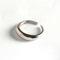 Tyj0219 South Korea Dongdaemun Pure Silver Ring Minimalist Ins Cold Mirror Hipster 925 Silver Ring Female main image 6