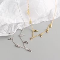 Yhn063 S925 Sterling Silver Small Pepper Stacked Clavicle Chain Necklace Silver Necklace main image 3
