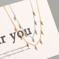 Yhn063 S925 Sterling Silver Small Pepper Stacked Clavicle Chain Necklace Silver Necklace main image 5