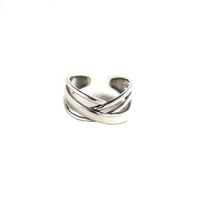 Japanese And Korean Version Of The Irregular Ring Line Winding Personality Retro S925 Sterling Silver Ring Silver Jewelry main image 6