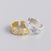 French Style Light Luxury Ins Ring S925 Sterling Silver Korean Version Of Irregular Tin Foil Paper Ring main image 1