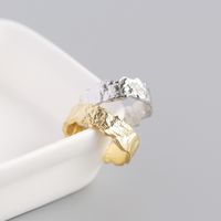 French Style Light Luxury Ins Ring S925 Sterling Silver Korean Version Of Irregular Tin Foil Paper Ring main image 3