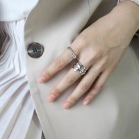 Hjz520 Japanese And Korean S925 Sterling Silver Ring Ins Style Personalized Simple Multi-layer Winding Female Ring Index Finger Silver Ring main image 5