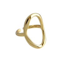 Korean Version Of S925 Sterling Silver Ring Ins Simple Geometric Irregular Hollow Ring Female Japan And South Korea main image 6