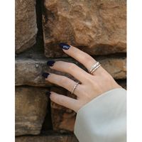 Korean Version Of Ins Niche Design Sense S925 Sterling Silver Open Thin Ring Female Wild Ring main image 5