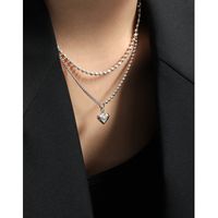 005 Korean Version Of Niche Design Sense Retro Old Bead Chain Texture S925 Sterling Silver Necklace main image 5