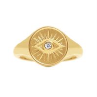 Hot-selling Ring Classic Devil's Eye Bracelet Copper Plated 18k Gold Sapphire Open Ring main image 6