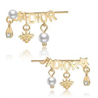 Sterling Argent Aiguille Abeille Zircon Simple Gland Oreille Goujons Oreille Clip Femelle Dijia Capricieux Fée Internet Influenceur Boucles D'oreilles Spot main image 2