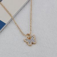 New Diy Combination Necklace Butterfly Rainbow Letters Copper Zircon Clavicle Chain main image 3