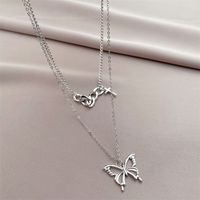 Tongfang Ornement Coréen Style Personnalisé Chaîne Gourmette Arc Collier Double-couche Chaîne De Mode Simple Clavicule Chaîne Pour Les Femmes main image 5