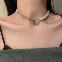 Tongfang Ornement Japonais Coréen Nouveau Collier De Mode Personnalité Gracieuse Clavicule Chaîne Perle Géométrique Pendentif Collier main image 4