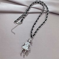 Persönlichkeit Mode Temperament Koreanische Einfache Halskette Perlen Anhänger Pullover Kette Trend main image 3
