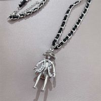 Persönlichkeit Mode Temperament Koreanische Einfache Halskette Perlen Anhänger Pullover Kette Trend main image 5