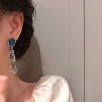 Persönlichkeit Mode Lange Einfache Ohrringe Metallkettenwicklung Ohrringe Koreanische Version Von Einfachen Ohrringen main image 3