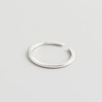 Japanese And Korean Style S925 Sterling Silver Ins Style Geometric Twisted Mobius Very Simple And Fine Little Finger Ring All-match Silver Ring Bracelet sku image 2
