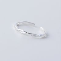 Simple Sterling Silver Ring S925 Korean Baroque Style Diamond Ring sku image 1