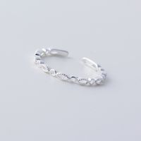 Simple Sterling Silver Ring S925 Korean Baroque Style Diamond Ring sku image 2
