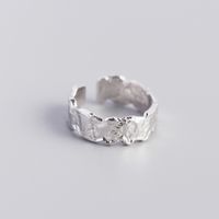 French Style Light Luxury Ins Ring S925 Sterling Silver Korean Version Of Irregular Tin Foil Paper Ring sku image 1