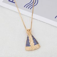 European And American New Inlaid Zirconium Virgin Necklace Men's And Women's Spot Direct Supply Simple Copper-plated Gold-style Religious Belief Pendant sku image 6