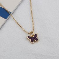 New Diy Combination Necklace Butterfly Rainbow Letters Copper Zircon Clavicle Chain sku image 8