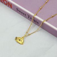 European And American Ins Religious Series Combination Necklace Female Copper-plated Gold Simple Cross Lock Mysterious Clavicle Chain Necklace sku image 1