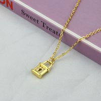 European And American Ins Religious Series Combination Necklace Female Copper-plated Gold Simple Cross Lock Mysterious Clavicle Chain Necklace sku image 2