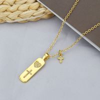 New Tag Necklace Fashion Gold-plated Copper Inlaid Zirconium Lightning Fish Bone Accessories Pendant sku image 3