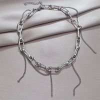 Korean New Hip Hop Whip Chain Necklace Baroque Clavicle Chain Fashion Personality Necklace sku image 1