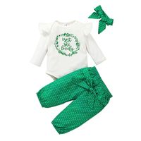 Modebuchstaben Weibliches Baby Langarmhose 3-teilige Babykleidung Großhandel sku image 6