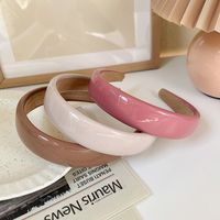 Ins Simple All-match Patent Leather Headband Japan And South Korea Wide-brimmed Headband Starting Outside The Card Pressing Hair New Hair Accessories main image 3