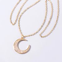 European And American Hot Selling Ins Style Necklace Simple Classic Moon Pendant Copper Zircon Clavicle Chain Accessories main image 3
