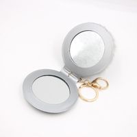 10-color Double-sided Small Mirror Bag Pendant Folding Makeup Small Makeup Mirror Ladies Boutique Gift Keychain main image 6