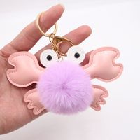 Original Cross-border Crab Hair Ball Bag Small Pendant Key Chain School Bag Accessories Wallet Small Pendant main image 6