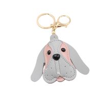 Foreign Trade Cross-border British Beagle Dog Animal Bag Pu Accessories Small Pendant Long Ear Puppy Leather Keychain main image 6