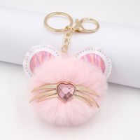 Cute Leopard Cat Beard Plush Cat Claw Bag Pendant Keychain Pendant main image 3