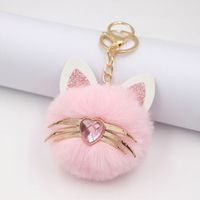 Cute Leopard Cat Beard Plush Cat Claw Bag Pendant Keychain Pendant main image 4