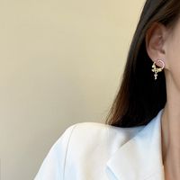 Net Red Fashion Personality Design Key Earrings Female Ins Tide Geometric Port Style Earrings Cold Wind Wild Ear Jewelry main image 3
